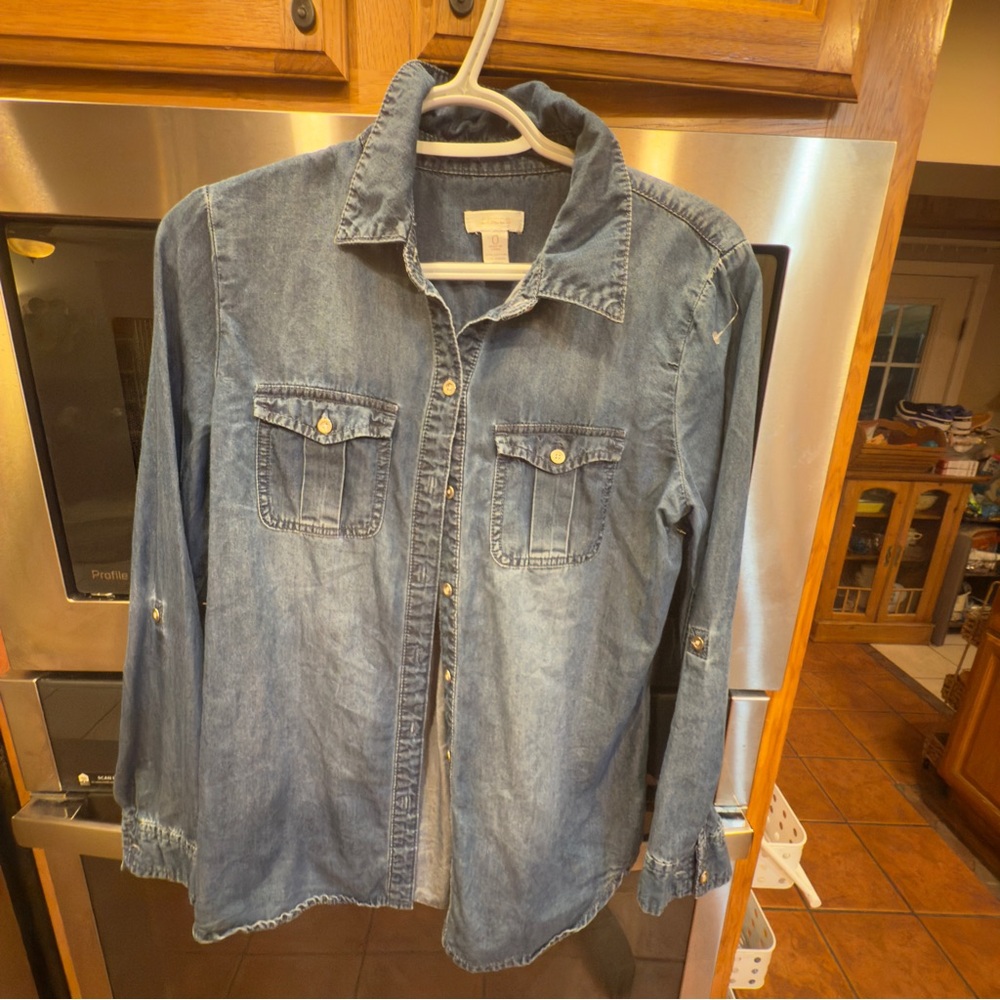 Chico’s Perfect Light Blue Denim‎ Top